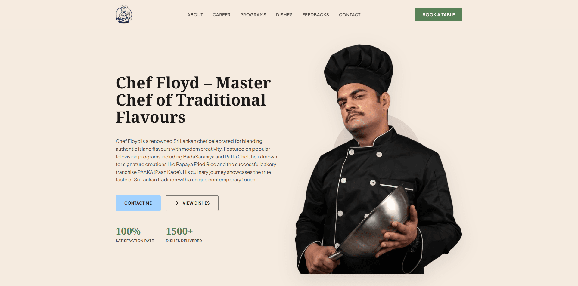 Chef Floyd Portfolio Website image